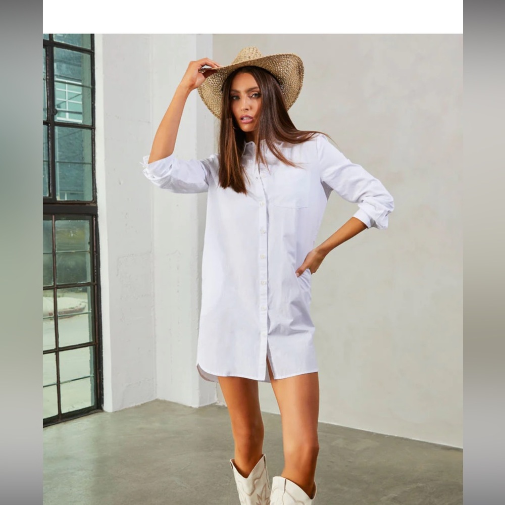 VICI button down shirt dress